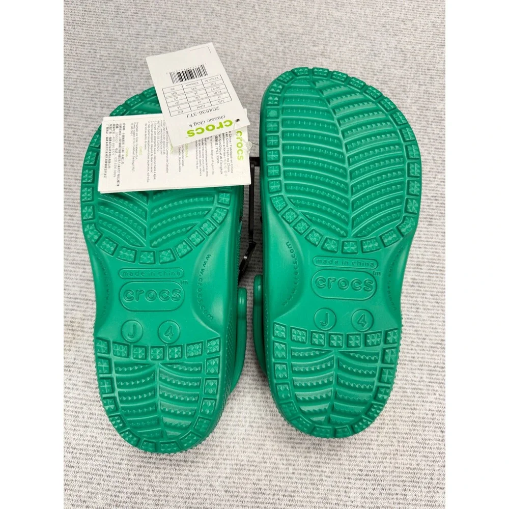 Crocs Classic Clog K Kids Green Slip On Water Shoes 204536-3TJ Size J4